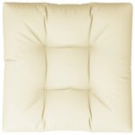 vidaXL Coussin de palette crème 70x70x12 cm tissu