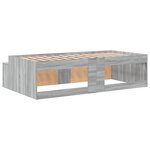 vidaXL Cadre de lit Gris Sonoma 100x200 cm