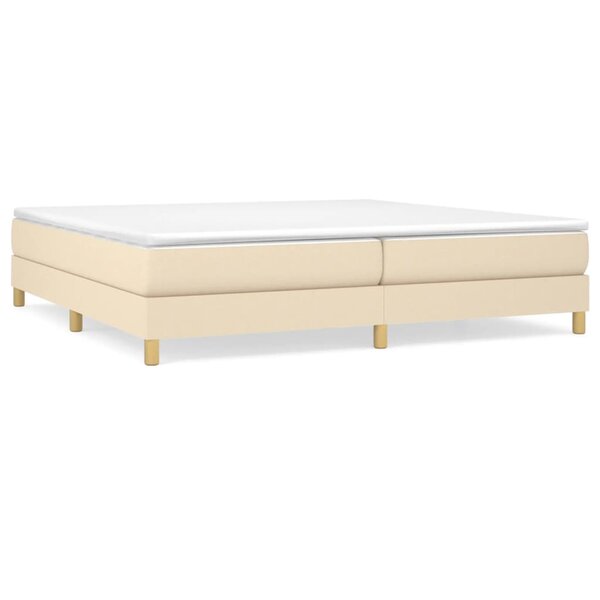 vidaXL Cadre de lit Crème 200 x 200 cm Tissu