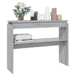 vidaXL Table console Sonoma gris 102x30x80 cm Bois d'ingénierie