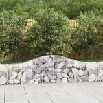 vidaXL Paniers à gabions arqués 6 Pièces 200x30x40/60 cm Fer galvanisé