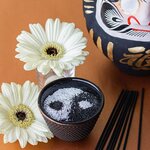 Porte-encens coupelle Noir et Doré + Sable noir + Bâtonnets Palo Santo