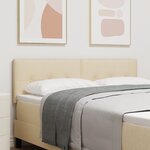 Cabeça de lit LED vidaXL capitonnée crème 72 cm en tissu