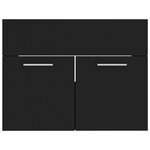 vidaXL Armoire d'évier Noir 60x38 5x46 cm Aggloméré