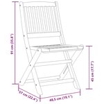 vidaXL Ensemble à manger de jardin pliable 5 Pièces bois massif d’acacia