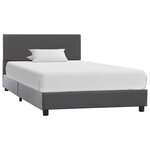 vidaXL Cadre de lit Gris Similicuir 90 x 200 cm