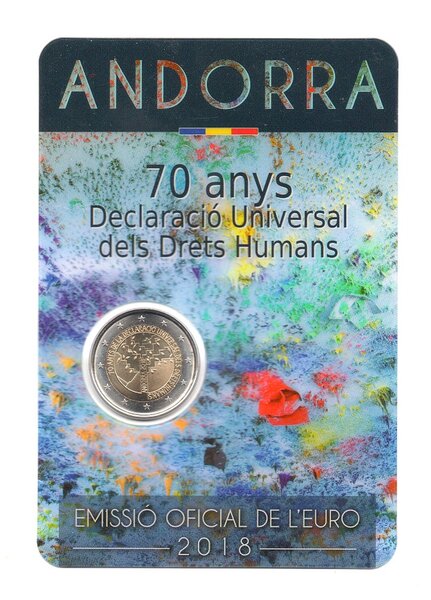 2 EUROS COMMÉMO. 2018 - 70 ans de la Déclaration des Droits de l'Homme
