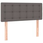 vidaXL Sommier à lattes de lit matelas LED gris 120x190 cm similicuir