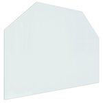 vidaXL Plaque de verre pour cheminée hexagonale 80x60 cm