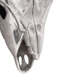Cabeza de toro montada en la pared vidaXL Plata 49x10x36 cm Aluminium