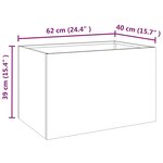 vidaXL Jardinière 62x40x39 cm acier corten
