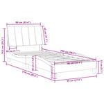 vidaXL Cadre de lit sans matelas rose 90x200 cm velours