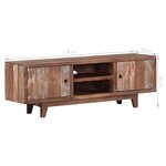 vidaXL Meuble TV Bois d'acacia massif Vintage 118 x 30 x 40 cm