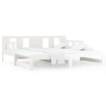 vidaXL Lit coulissant sans matelas blanc 2x(90x190) cm