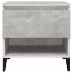 vidaXL Table d'appoint Gris béton 50x46x50 cm Bois d'ingénierie