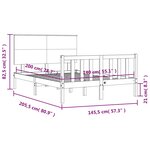 vidaXL Cadre de lit sans matelas 140x200 cm bois massif de pin