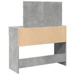 vidaXL Coiffeuse avec LED gris béton 100x40x120 cm