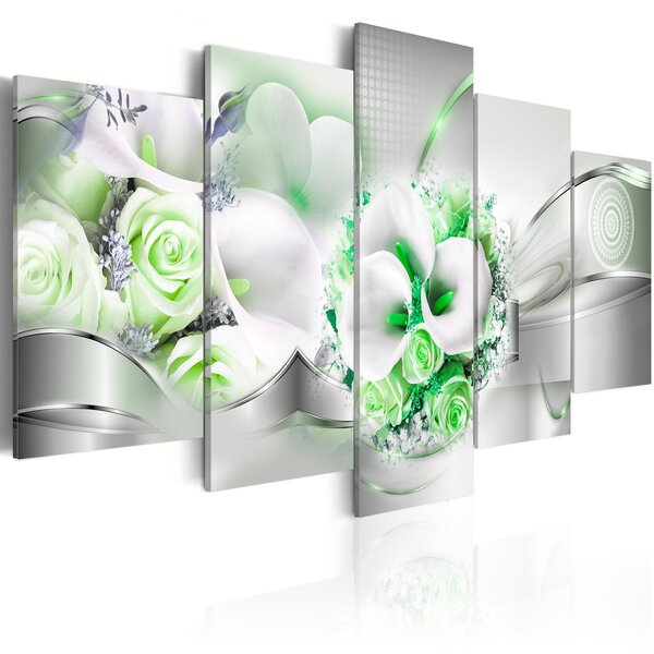 Tableau - emerald bouquet l x h en cm 100x50