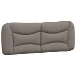 vidaXL Coussin de tête de lit taupe 140 cm tissu