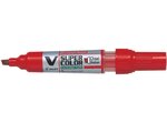 Marqueur Permanent Rechargeable V SUPER COLOR Begreen Pte Biseautée Moyenne Rouge PILOT
