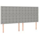 vidaXL Sommier à lattes de lit et matelas et LED Gris clair 200x200 cm