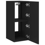 vidaXL Meubles TV muraux avec lumières LED 2 Pièces noir 30 5x35x70 cm