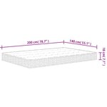 vidaXL Matelas à ressorts bonnell moyen 140x200 cm