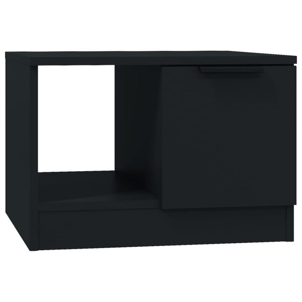 vidaXL Table basse noir 50x50x36 cm bois d'ingénierie