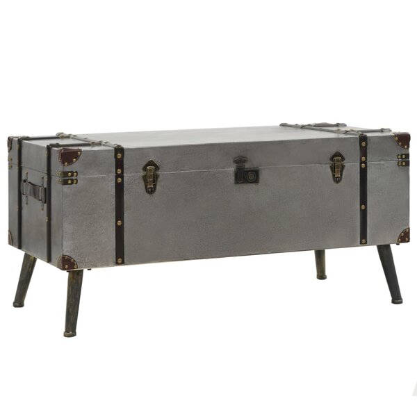 vidaXL Table basse MDF et aluminium 102x51x47 5 cm