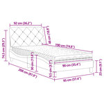 vidaXL Lit avec matelas gris clair 90x190 cm velours