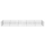 vidaXL Lit surélevé à gabion Acier galvanisé 450x90x50 cm
