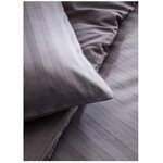 Parure de lit - 240 x 260 cm - 100  Satin de coton - Fusain