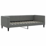 vidaXL Lit de jour avec gigogne sans matelas gris foncé 90x200 cm