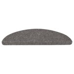 vidaXL Tapis d'escalier autocollants 15 Pièces 56x17x3 cm Gris