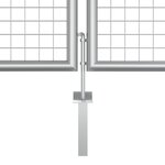vidaXL Porte de jardin Acier galvanisé 415x175 cm Argenté