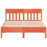 vidaXL Cadre de lit sans matelas cire marron 160x200cm bois pin massif