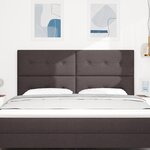 Cabeçalho LED vidaXL Marron Foncé 90 cm Tissu