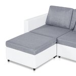 vidaXL Canapé-lit extensible à 4 places Similicuir Blanc
