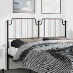 vidaXL Tête de lit métal noir 150 cm
