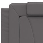 vidaXL Coussin de tête de lit gris 200 cm similicuir