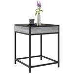 vidaXL Table basse avec LED Infinity sonoma gris 40x40x51 cm