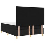 vidaXL Lit Box Spring avec Matelas Noir 140x200 cm Tissu