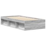 vidaXL Cadre de lit sans matelas sonoma gris 75x190 cm