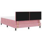 vidaXL Lit Sommier avec Matelas Rose 140x200 cm Velours