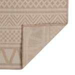 vidaXL Tapis à tissage plat d'extérieur 120x170 cm Rayures brunes