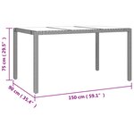 vidaXL Ensemble à manger de jardin coussins 7Pièces Noir Résine tressée