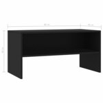 vidaXL Meuble TV Noir 80x40x40 cm Bois d’ingénierie