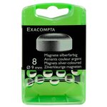 BTE 8 AIMANTS 9mm ARGENT EXACOMPTA