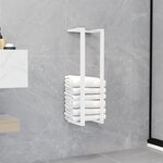 vidaXL Porte-serviette Blanc 12 5x12 5x60 cm Acier