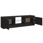 vidaXL Meuble TV avec lumières LED Noir 120x30x35 5 cm